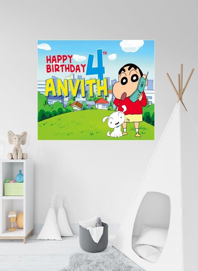 Suruchi Strokes Shin Chan Theme Birthday Decoration | Shinchan Theme Backdrop Party Decor Supplies - Image 5